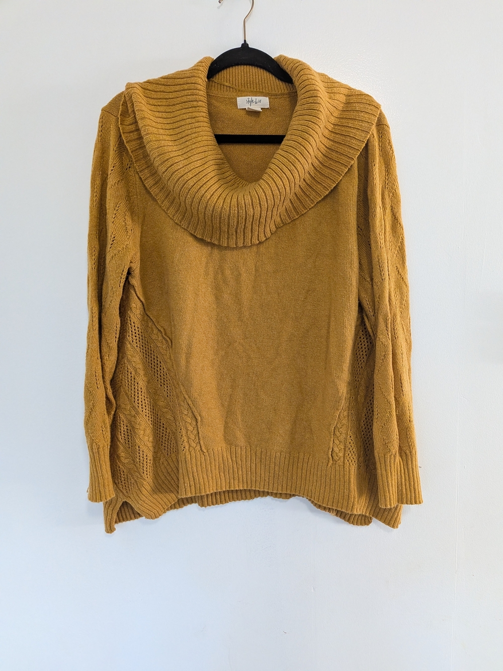 Style & Co. Women’s Mustard Ribbed Turtleneck Sweater